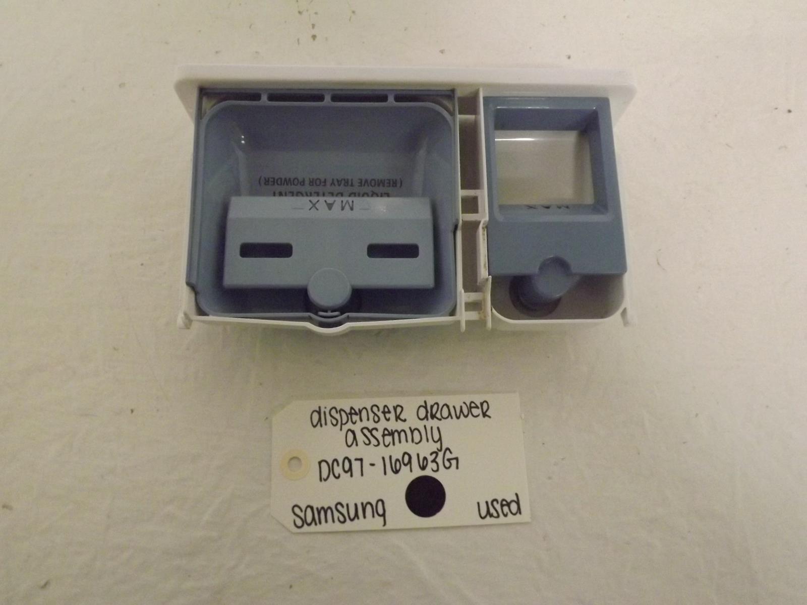 Samsung Washer DC97-16963G Dispenser Drawer Assembly Used Samsung Washer DC97-16963G Dispenser Drawer Assembly Used